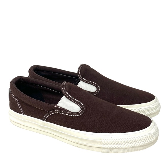 Converse Classic Slip On Low Top Canvas Brown Women's Sneakers Custom 171852C-BR - Picture 2 of 10